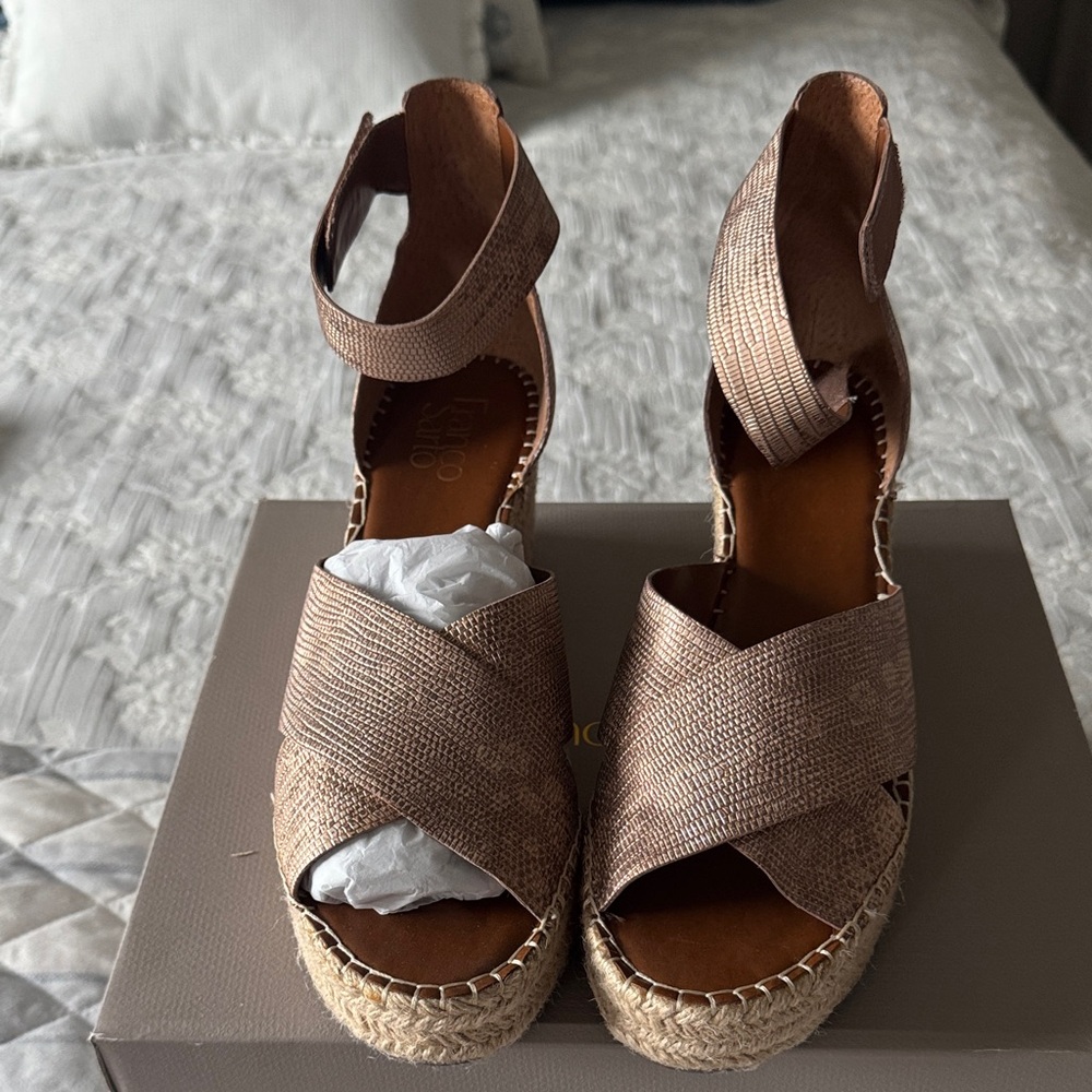 Franco Sarto Carmar Tan Espadrille Wedges
